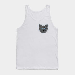 Gray Geometric Cat Tank Top